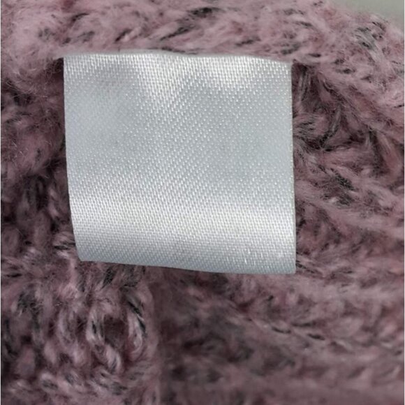 2/$15 Entro Chunky Sweater Pink Small Shaker Knit Slouchy Long Sleeve Cowl Neck - Picture 7 of 7